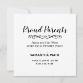 Geburtsankündigung Rustikales Holz Ein Foto (Rückseite)