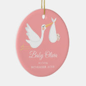 Geburtsankündigung | Schwangerschaftsankündigung M Keramik Ornament (Rechts)