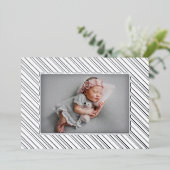 Geburtsankündigung Streifenfolie Folieneinladung (Stehend vorne)