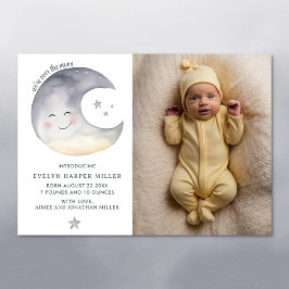 Geburtsankündigung über die Wasserfarbkarte des Mo Ankündigung