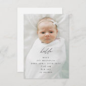 Geburtsankündigung und Dankeschön-Foto Einladung (Vorne/Hinten)