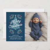 Geburtsankündigung Unsere fröhliche kleine Weihnac Ankündigung (Vorderseite)