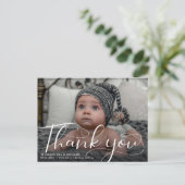 Geburtsankündigung & Vielen Dank Postcard Postkarte (Stehend Vorderseite)