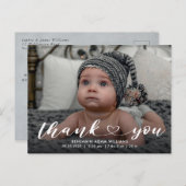 Geburtsankündigung & Vielen Dank Postcard Postkarte (Vorne/Hinten)