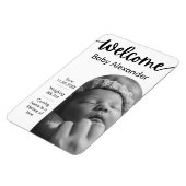Geburtsankündigung von Baby - Arched Foto Magnet (Linke Seite)