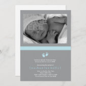 Geburtsankündigung von Baby Steps Ankündigung (Vorne/Hinten)