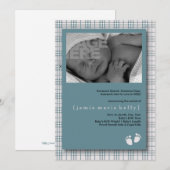 Geburtsankündigung von Baby Steps - Baby Blue Kari Ankündigung (Vorne/Hinten)