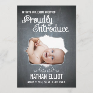 Geburtsankündigung von Chalkboard Ankündigung