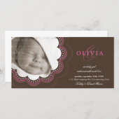 GEBURTSANKÜNDIGUNG VON Foto: Süßblüte 7L Ankündigung (Vorne/Hinten)