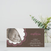 GEBURTSANKÜNDIGUNG VON Foto: Süßblüte 7L Ankündigung (Stehend Vorderseite)