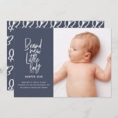 Geburtsankündigung von Handgeborenen Ankündigung (Vorne/Hinten)