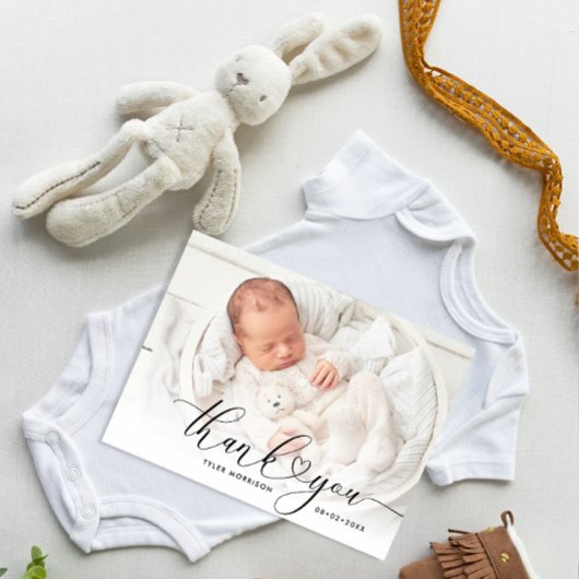 Geburtsankündigung von Herzenskripten danke Karte