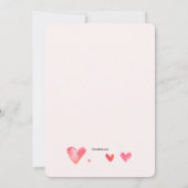 Geburtsankündigung von Herzrahmen-Foto Einladung (Rückseite)