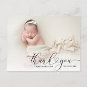 Geburtsankündigung von Herzskriptbüchern Postkarte (Vorderseite)