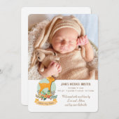 Geburtsankündigung von Little Deer Foto Ankündigung (Vorne/Hinten)