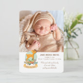 Geburtsankündigung von Little Deer Foto Ankündigung (Stehend Vorderseite)