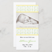 Geburtsankündigung von Mädchen - Fotokarte Ankündigung (Vorne/Hinten)