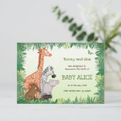 Geburtsankündigung von Safari-Tieren (klein) Einladung (Stehend Vorderseite)