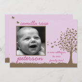 Geburtsankündigung von Schmetterling Ankündigung (Vorne/Hinten)