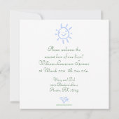 Geburtsankündigung von Songbird Ankündigung (Rückseite)