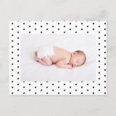 Geburtsankündigung von Sunflower Baby Ankündigungspostkarte (Rückseite)