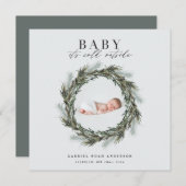 Geburtsankündigung Weihnachts-Foto Weihnachtskarte Ankündigung (Vorne/Hinten)