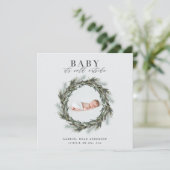 Geburtsankündigung Weihnachts-Foto Weihnachtskarte Ankündigung (Stehend Vorderseite)