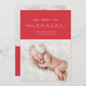 Geburtsankündigung Weihnachtskarte Feiertagskarte (Vorne/Hinten)