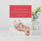 Geburtsankündigung Weihnachtskarte Feiertagskarte (Stehend Vorderseite)