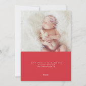 Geburtsankündigung Weihnachtskarte Feiertagskarte (Rückseite)