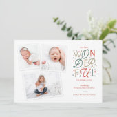 Geburtsankündigung Weihnachtskarte Feiertagskarte (Stehend Vorderseite)