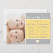 Geburtsankündigung - Zehn, zweimal die Liebe Ankündigung (Vorderseite)