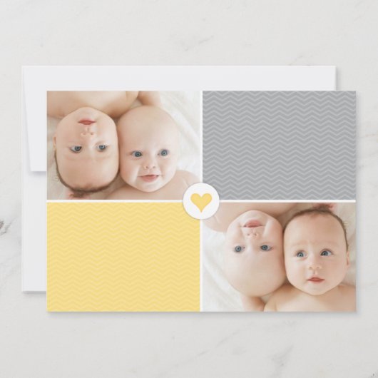 Geburtsankündigung - Zehn, zweimal die Liebe Ankündigung (Rückseite)