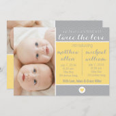 Geburtsankündigung - Zehn, zweimal die Liebe Ankündigung (Vorne/Hinten)