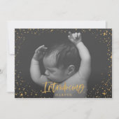 Geburtsankündigung zur Einführung von Goldskriptst Ankündigung (Vorderseite)