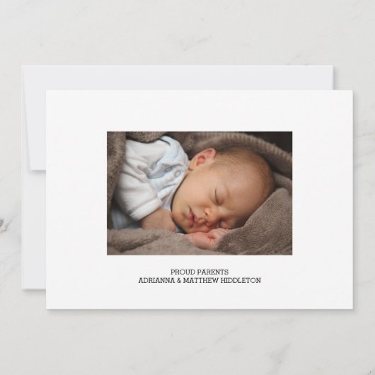 Geburtsankündigung Zwei Fotos Schönes Bokeh Ankündigung (Rückseite)