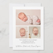 Geburtsankündigungskarte Einladung (Rückseite)