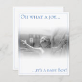 Geburtsankündigungskarte mit Baby (Vorne/Hinten)