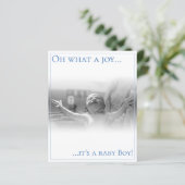 Geburtsankündigungskarte mit Baby (Stehend Vorderseite)