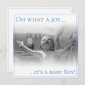 Geburtsankündigungskarte mit Baby Dankeskarte (Vorne/Hinten)