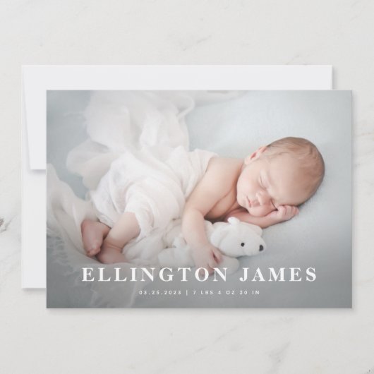 Geburtsankündigungskarte | Neue Baby-Ankündigung Ankündigung (Vorderseite)