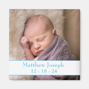 Geburtsanzeige Foto Junge Magnet