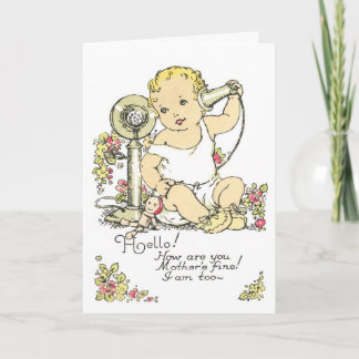 Geburtsanzeige für Babys im Vintage-Stil Ankündigung