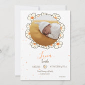 Geburtsanzeige Kaninchen Blume Ankündigung (Rückseite)