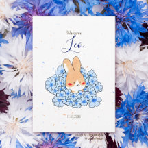 Geburtsanzeige Kaninchen Blume