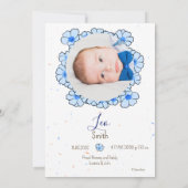 Geburtsanzeige Kaninchen Blume Ankündigung (Rückseite)