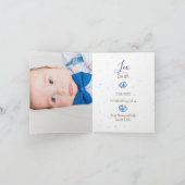 Geburtsanzeige Kaninchen Foto Florals Ankündigung (Innenseite)