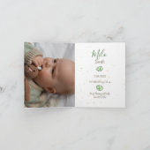 Geburtsanzeige Kaninchen Foto Florals Ankündigung (Innenseite)