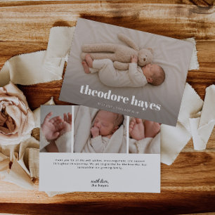 Geburtsanzeigenkarte für Babys Ankündigung