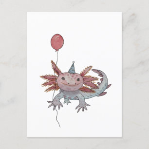 Geburtsaxolotkarte Postkarte